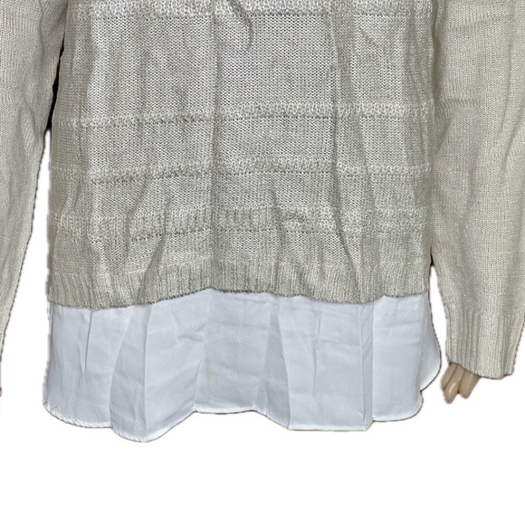 AB Studio Metallic Knit Pullover Size XL - Picture 3 of 6